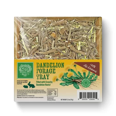 Tavita cu ierburi aromate pentru rozatoare, Forage Tray, Dandelion, Small Pet Select, 70 gr
